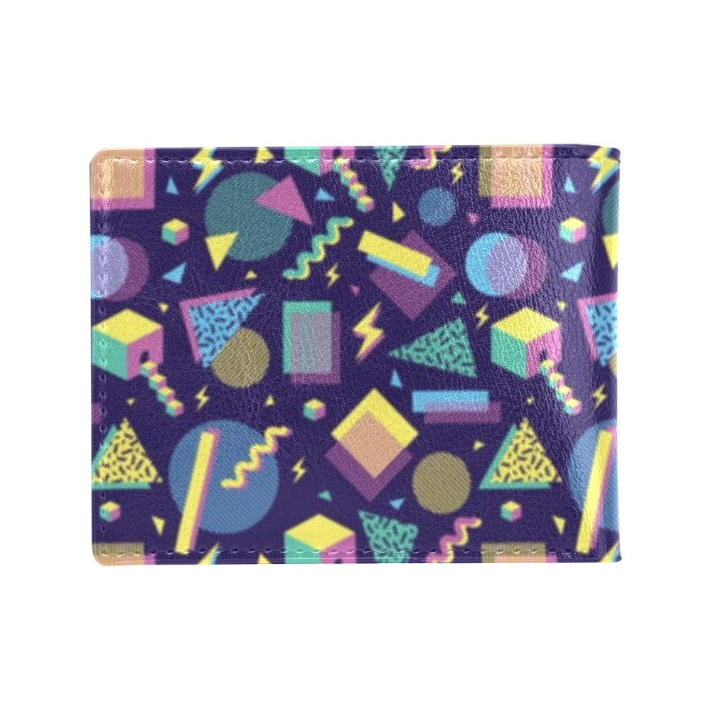 Geometric Print Design LKS401 Men's ID Card Wallet