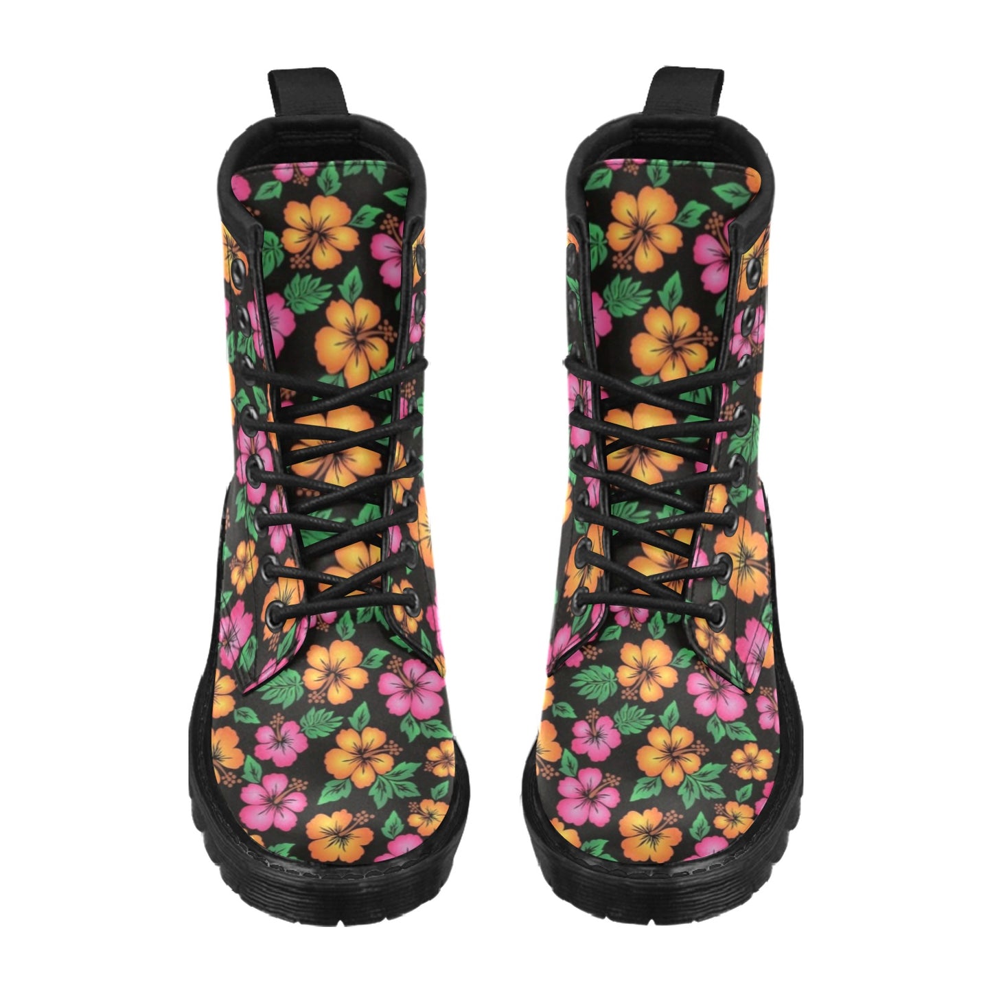 Hibiscus Pattern Print Design HB029 Women's Boots