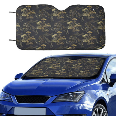 Tiger Japan Style Print Design LKS305 Car front Windshield Sun Shade