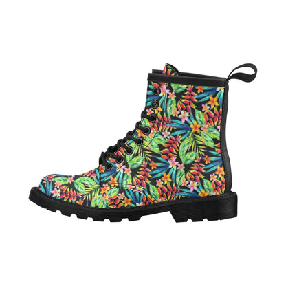 Heliconia Pattern Print Design HL09 Women's Boots