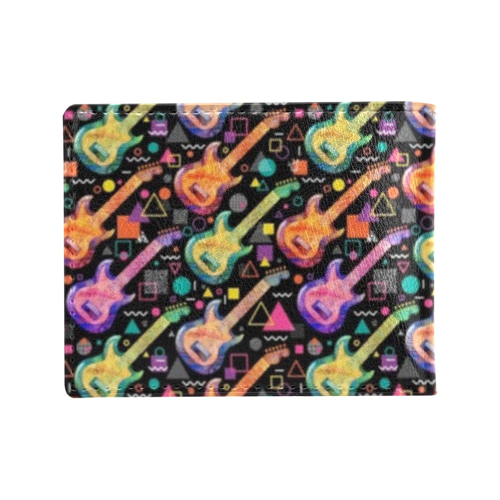Electric Guitar Print Design LKS403 Men's ID Card Wallet