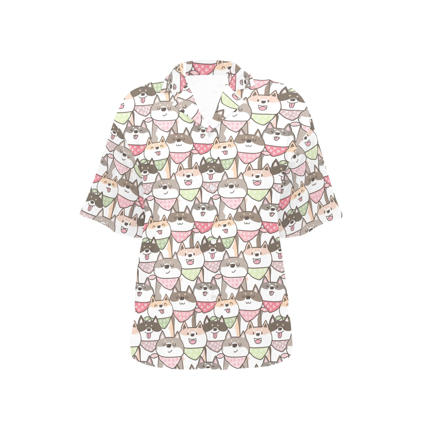 Shiba Inu Print Design LKS305 Women's Hawaiian Shirt