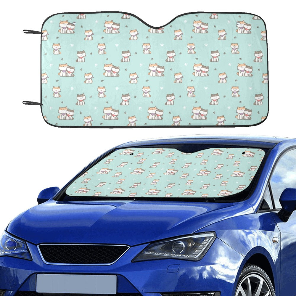 Shiba Inu Print Design LKS302 Car front Windshield Sun Shade