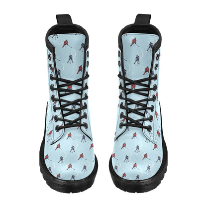 Hockey Player Print Design LKS302 Women's Boots