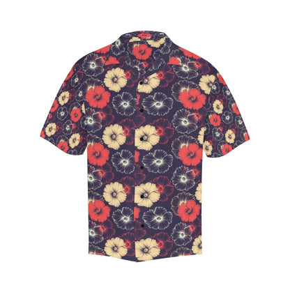Tropical Flower Print Design LKS302 Men's Hawaiian Shirt