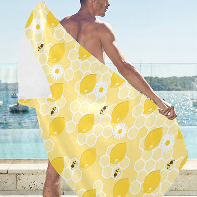 Honey Bee Honeycomb Print Design LKS3010 Beach Towel 32" x 71"