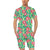 Red Hibiscus Pattern Print Design HB019 Men's Romper