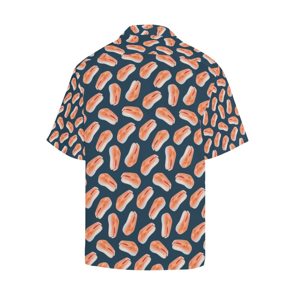 Salmon Steak Print Design LKS306 Men's Hawaiian Shirt