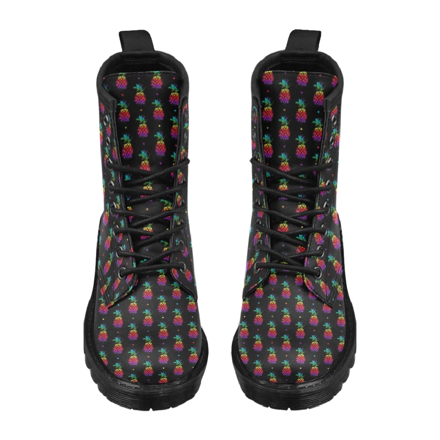Pineapple Rainbow Dot Print Women's Boots
