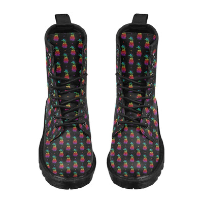 Pineapple Rainbow Dot Print Women's Boots