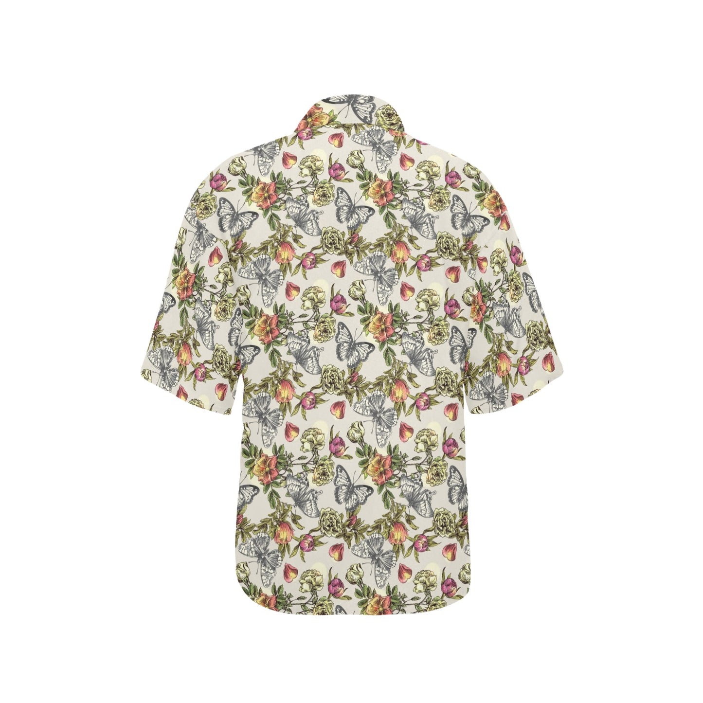 Butterfly Flower Pattern Print Design 06 Women's Hawaiian Shirt