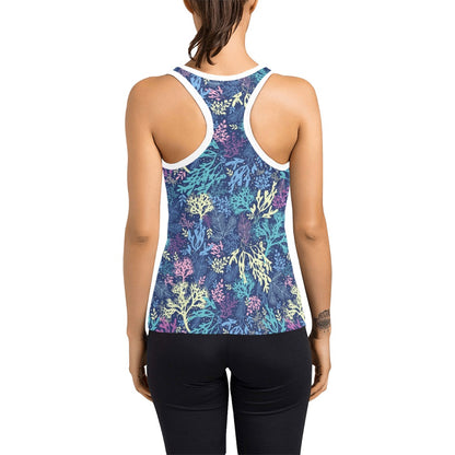 Seaweed Print Design LKS301 Women's Racerback Tank Top