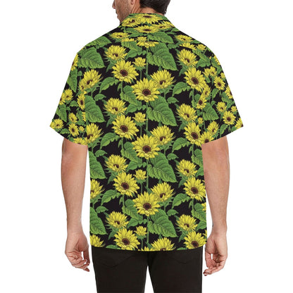 Sunflower Print Design LKS3010 Men's Hawaiian Shirt
