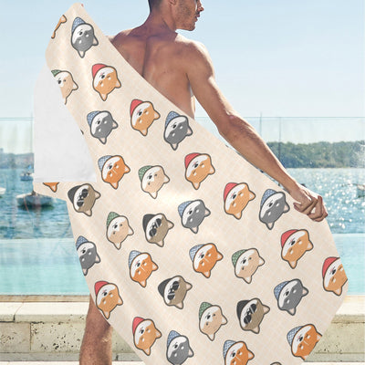 Shiba Inu Print Design LKS3010 Beach Towel 32" x 71"