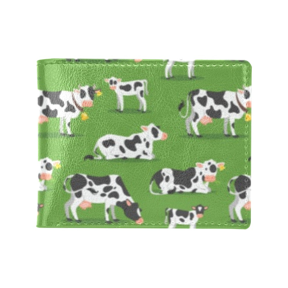 Cow Happy Print Pattern Men's ID Card Wallet