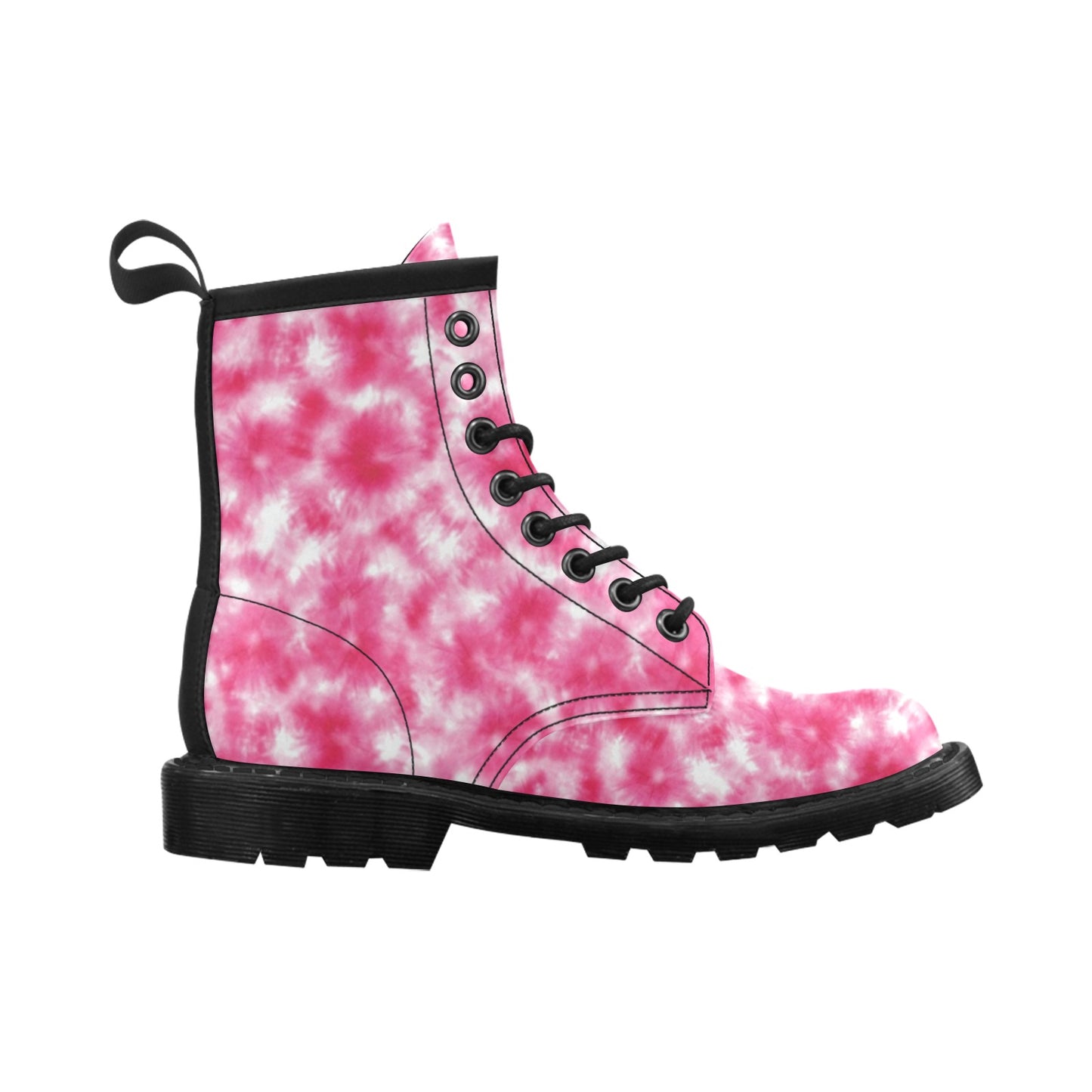 Tie Dye Pink Print Design LKS304 Women's Boots