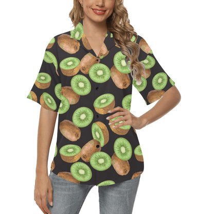 Kiwi Pattern Print Design KW03 Women's Hawaiian Shirt