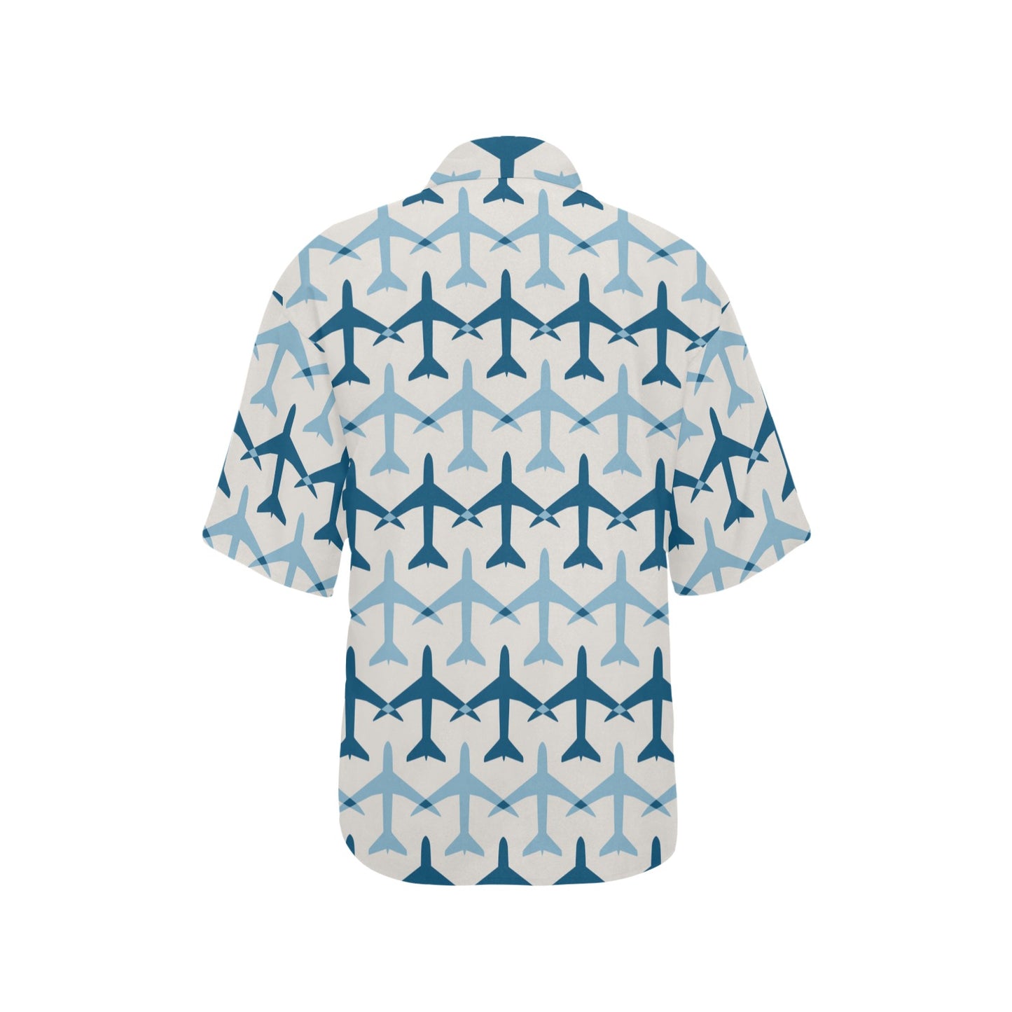 Airplane Pattern Print Design 04 Women's Hawaiian Shirt