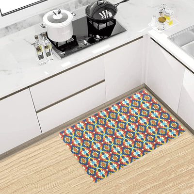 Aztec Pattern Print Design 01 Kitchen Mat