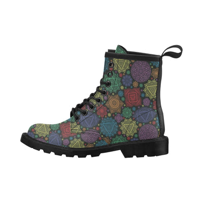 Chakra Mandala Print Pattern Women's Boots