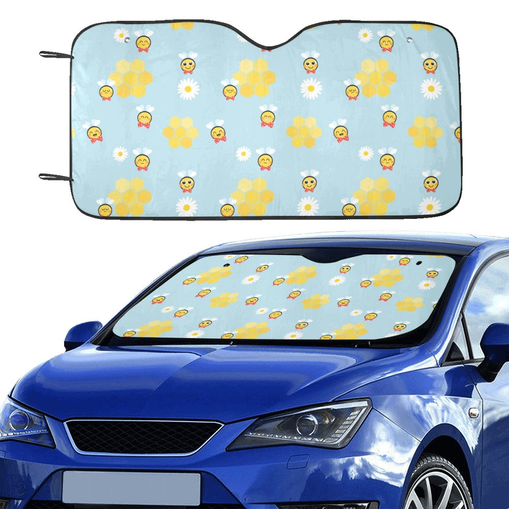 Bee Cute Print Design LKS304 Car front Windshield Sun Shade