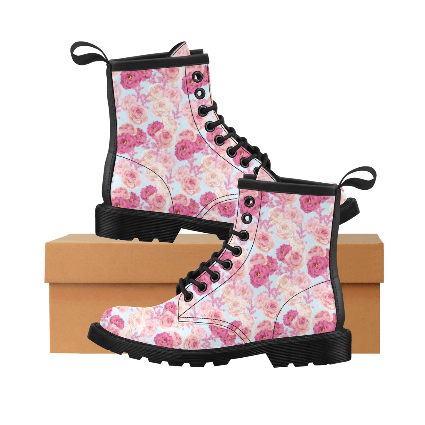 Lisianthus Pattern Print Design LT05 Women's Boots