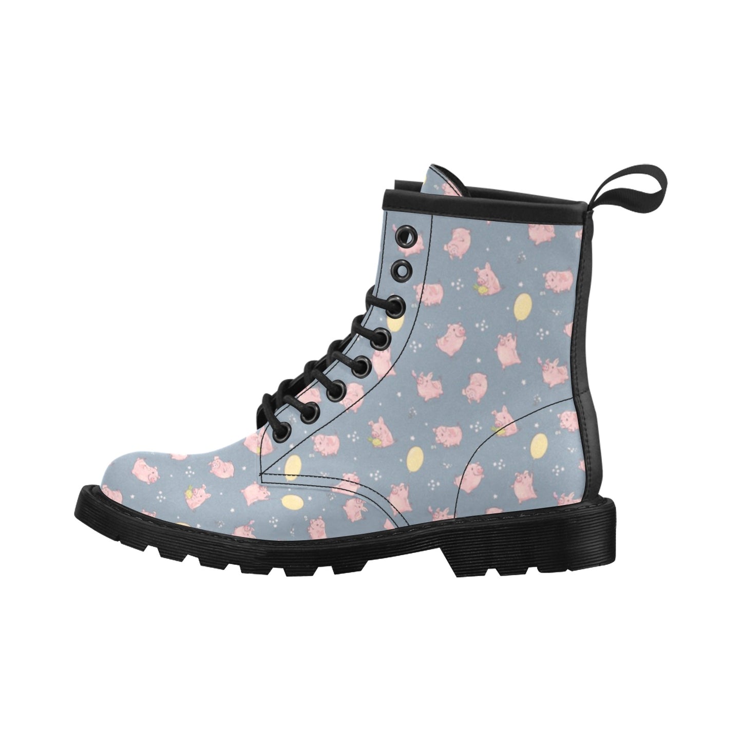 Pig Print Design LKS405 Women's Boots