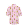 Giraffe Cute Pink Polka Dot Print Women's Hawaiian Shirt