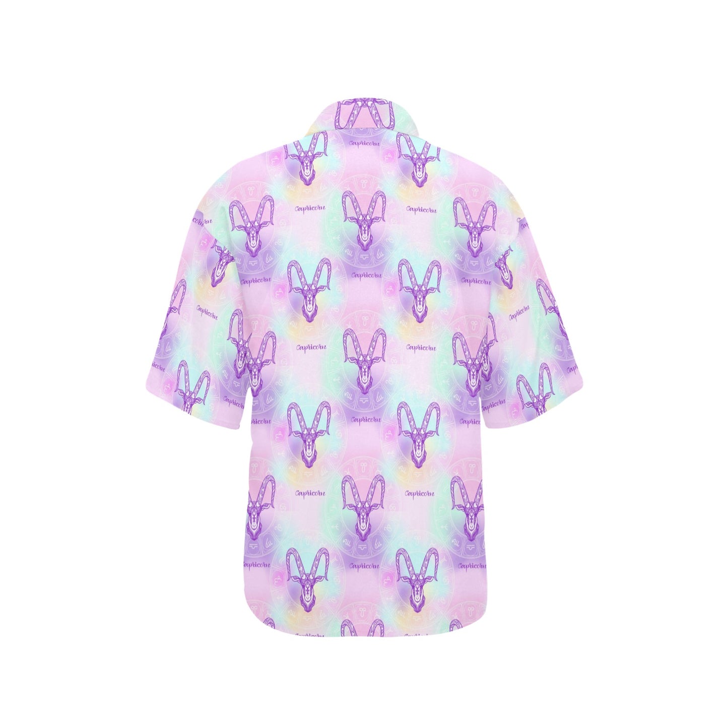Capricorn Zodiac Pattern Print Design 02 Women's Hawaiian Shirt