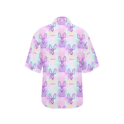 Capricorn Zodiac Pattern Print Design 02 Women's Hawaiian Shirt