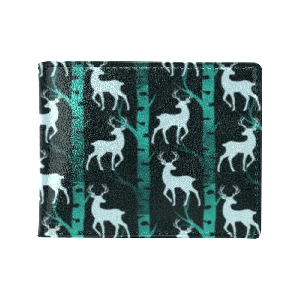 Deer Jungle Print Pattern Men's ID Card Wallet