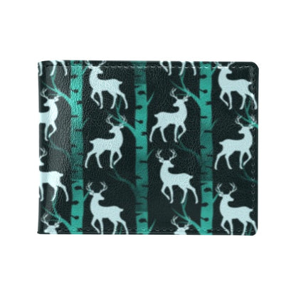Deer Jungle Print Pattern Men's ID Card Wallet