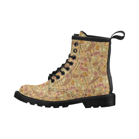 Hippie Print Design LKS305 Women's Boots