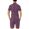 Zebra Pink Print Design LKS304 Men's Romper