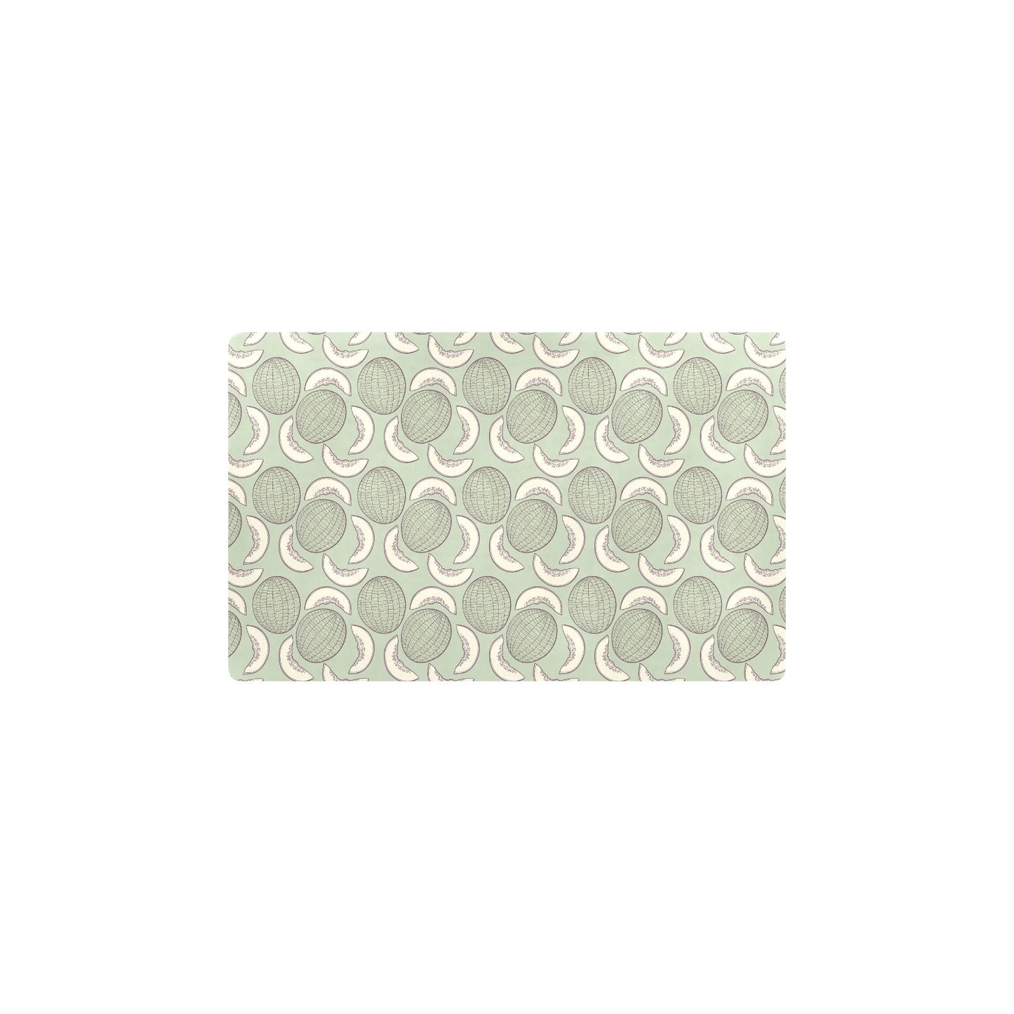 Cantaloupe Pattern Print Design 01 Kitchen Mat