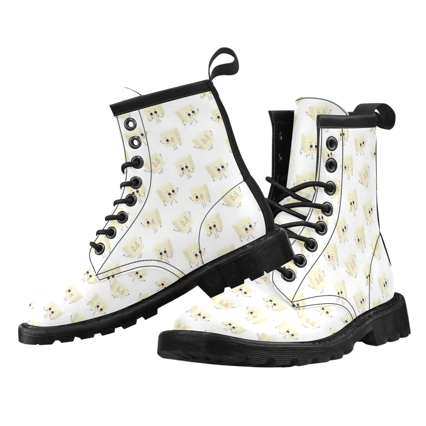 Tofu Print Design LKS301 Women's Boots
