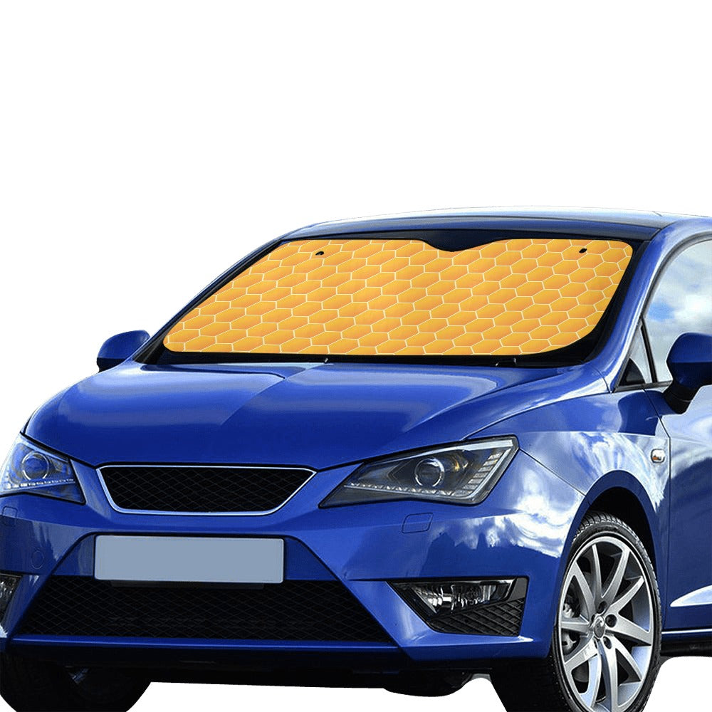 Honey Bee Honeycomb Print Design LKS3011 Car front Windshield Sun Shade
