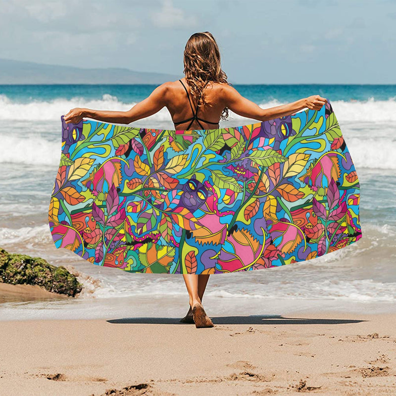 Trippy Print Design LKS301 Beach Towel 32" x 71"