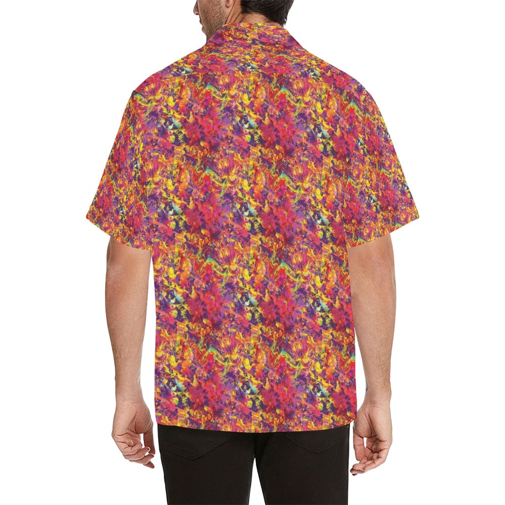 Splatter Print Design LKS303 Men's Hawaiian Shirt