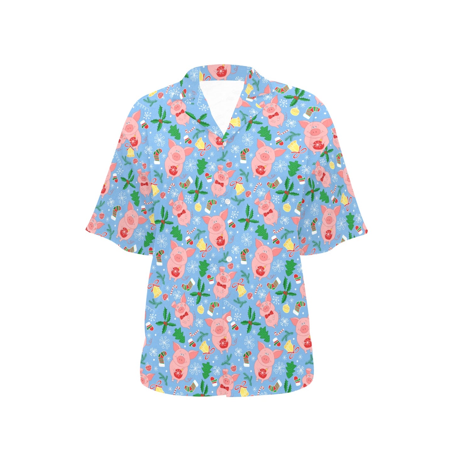 Pig Print Design LKS404 Women's Hawaiian Shirt