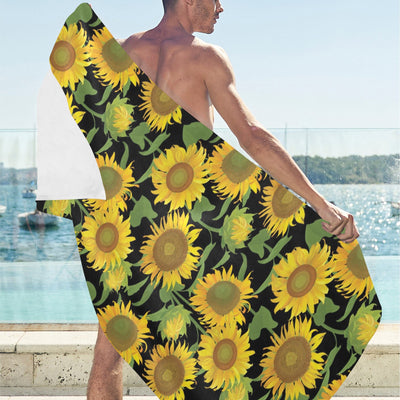 Sunflower Print Design LKS302 Beach Towel 32" x 71"