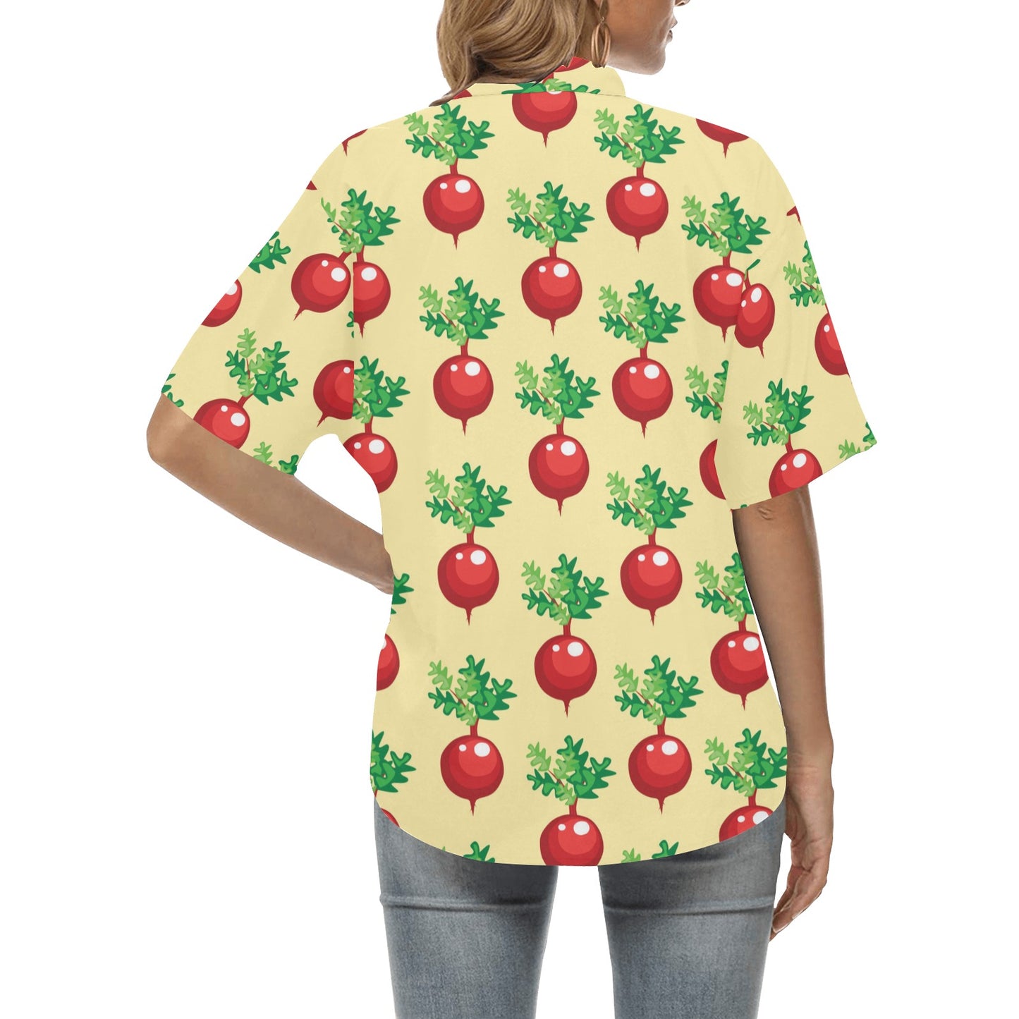 Radish Pattern Print Design A02 Women's Hawaiian Shirt