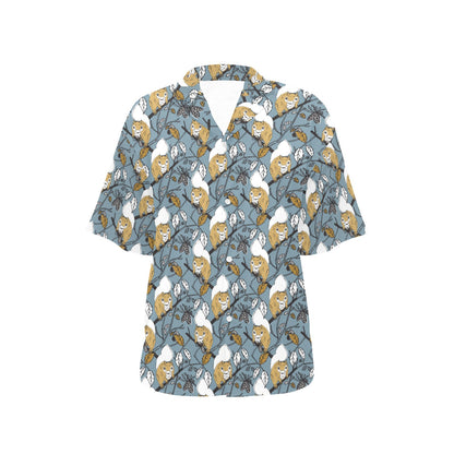Squirrel Print Design LKS305 Women's Hawaiian Shirt