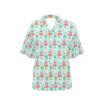 Cake Pattern Print Design 06 Women's Hawaiian Shirt