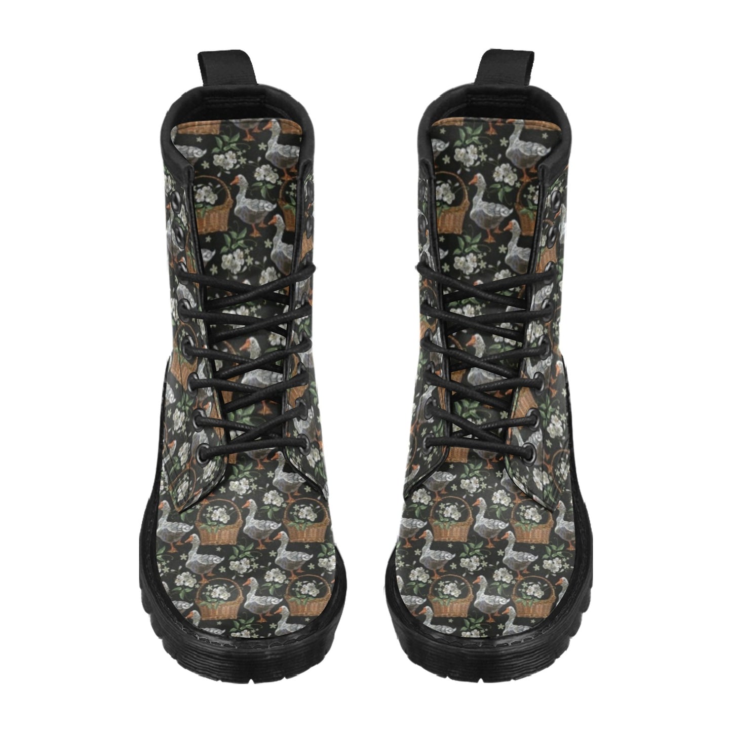 Goose Print Design LKS406 Women's Boots