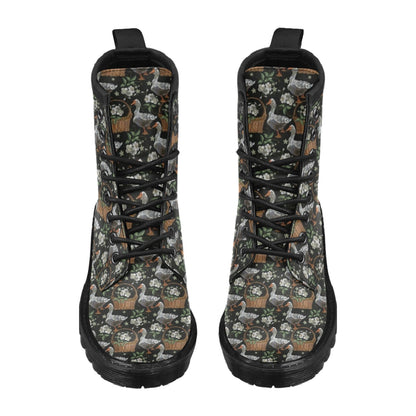 Goose Print Design LKS406 Women's Boots