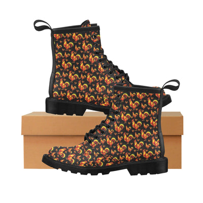 Rooster Print Themed Women's Boots