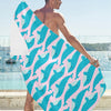 Whale Print Design LKS302 Beach Towel 32" x 71"