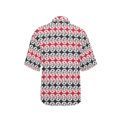 Maori Classic Themed Design Print Women's Hawaiian Shirt