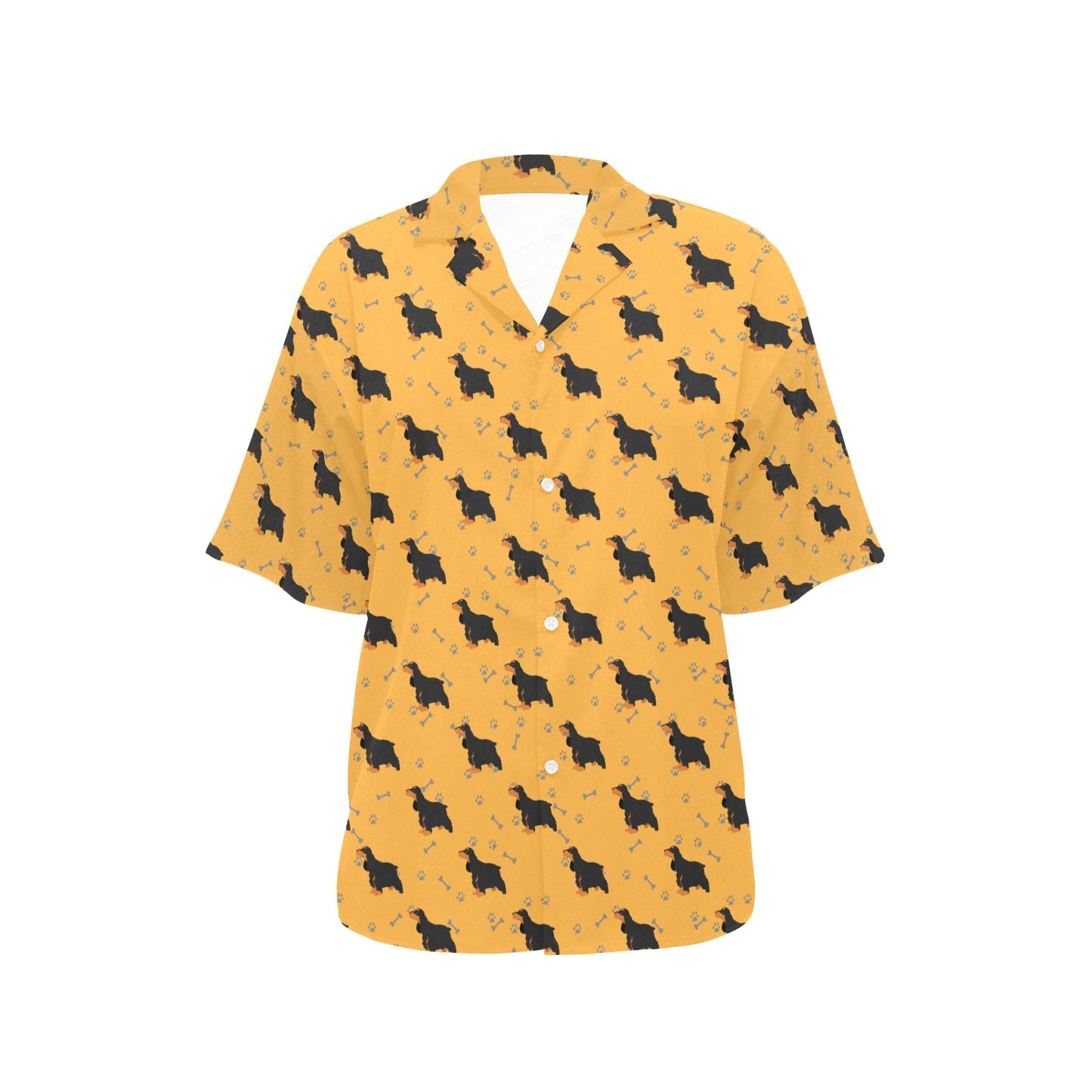 Cocker Pattern Print Design 01 Women's Hawaiian Shirt